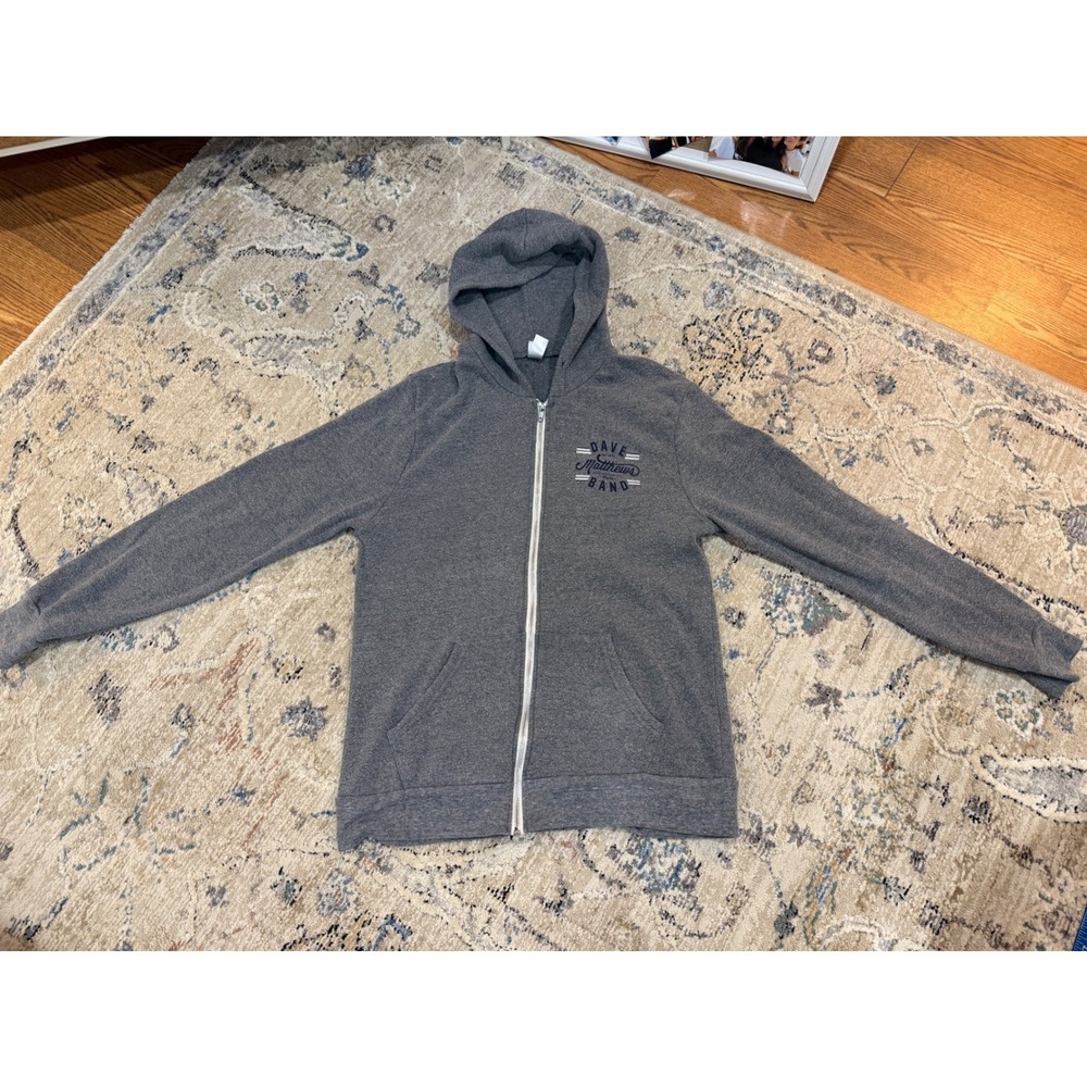 Dave Matthews Band DMB Alternative Earth Gray Zip Up Hoodie XL Charlottesville